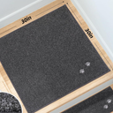 BEQHAUSE Stair Landing Rug Non-Slip 30"x30",Square Stair Landing Mats for Stair Washable,Carpet Stair Treads Matching Mats for Wooden Steps Indoor Landing Rugs Surface Polyester TPE Backing,Dark Grey