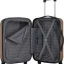 Travelers Club Chicago Hardside Expandable Spinner Luggage, Caramel, 22" Carry-On