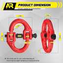Safety Chain Connector Link, 1/2IN Tow Hitch Hammerlock Coupling Link, 2 Pack G80 Alloy Steel Tow Chain Connector, Quick Install & Remove, 12000 lbs Load Limit, Red