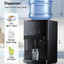 Euhomy Top Load Water Dispenser for 3 or 5 Gallon Bottles, Countertop Water Cooler with 3 Temperatures, Hot & Cold Water with Child Safety Lock, for Home, Office, Kitchen