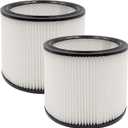 2 Pack Replacement Cartridge Filter Fit for shopvac 90304, 90350, 90333,903-04-00, 9030400,5 Gallon Up Wet/Dry Vacuum Cleaners