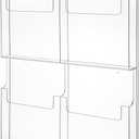 Barydat 4 Pocket Acrylic Brochure Holder Wall Mount Clear Pamphlet Holder Plastic Trifold Multi Flyer Rack Magazine Display Stand Wall Hanging Organizer for Office Menu Advertise(11.8 x 8.78 Inch)