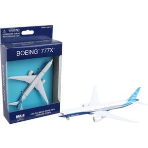 Boeing 777X Commercial Aircraft Corporate Livery White and Blue Diecast Model Airplane by Daron