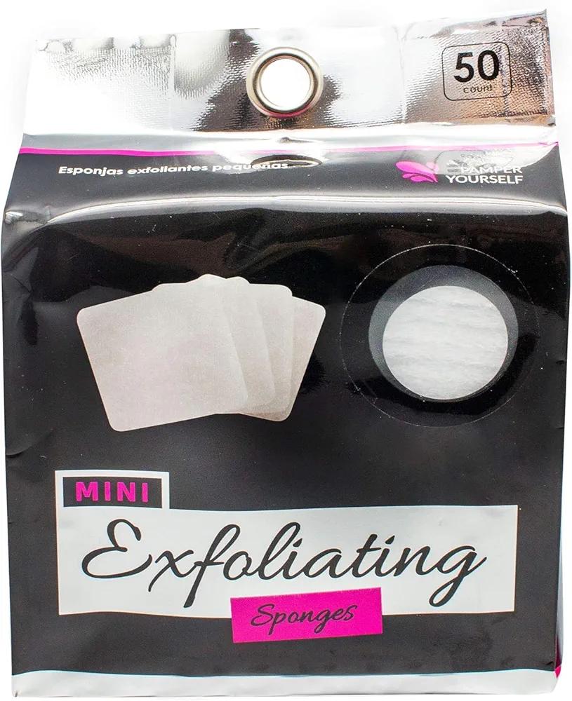 Jacent Mini Exfoliating Sponges: Square Facial Cleansing and Makeup Removal Pads, Suitable For All Skin Types