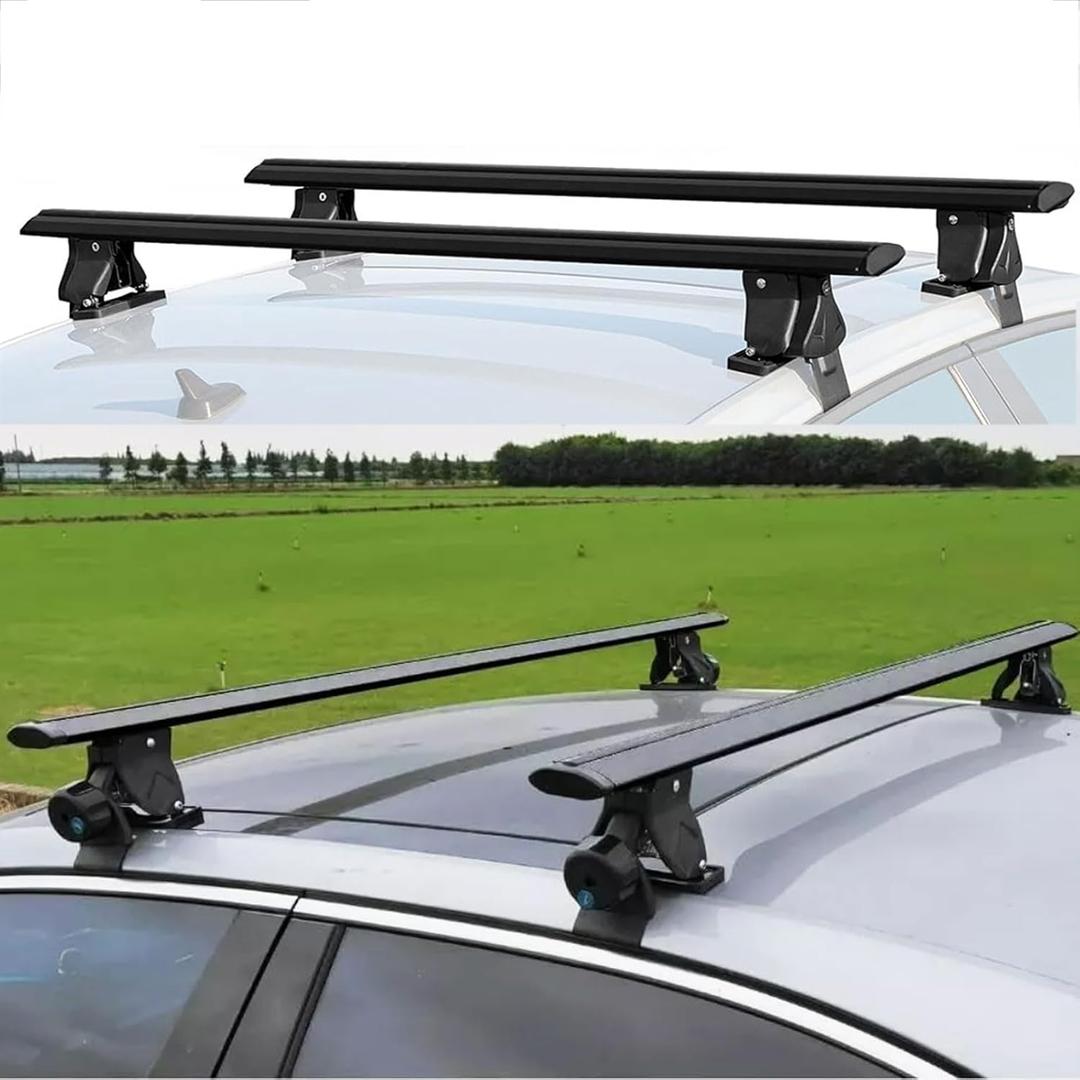 Without Roof Rail Rack Lockable Roof Rack Cross Bars Fit for Dodge Durango 2011-2024 2025 Crossbars Rooftop Luggage Cargo Carrier (Black)