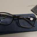 LKEYE Reading Glasses for Men Women Blue Light Blocking Rectangles Computer Readers Wide Frame with Spring Hinge Lightweight Square Eyeglasses LK6021 3pack (+1.0 Strength)