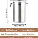 Walktosun Stainless Steel Food Container with Clear Lids Airtight Storage Container Stackable Small Canisters Kitchen Pantry Storage for Cereal, Snacks, Candy, Herbs, Spices, Sugar, Tea (Silver)