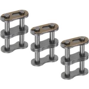 UXCELL 3Pcs #50-2/10A-2 Double Roller Chain Connecting Links 15.875mm Pitch Carbon Steel Master Connector Link