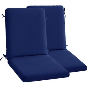 High Back Outdoor Chair Cushions Set of 2-44''x20'' Patio Dining Chair Cushions with Waterproof, Fade-Resistant, Removable & Machine-Washable Covers, Navy Blue