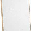 White Abstract Wall Art for Living Room - Framed Geometry 3D Abstract Hand-painting Artwork Minimalism Contemporary Boho Decorative for Living Room, Bedroom - 28"x40"
