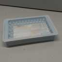 WIBIMEN Mini Ice Cube Trays, 0.55” Tiny Pebble Ice for Iced Coffee & Cocktails, Fast Chill, Easy Twist Release, Stackable with Lid & Storage Bin (2 Pack, Blue)