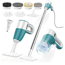 Electric Steam Spin Scrubber, Steam Cleaning Brush with 11 Accessories, 2 Modes Electric Steam Scrubber, Detachable Long Handle, Power Steamer Scrubber for Cleaning Home, Floor, Tile, Grout, Car