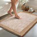 48x32 Large Bathroom Rugs Washable Non Slip, Beige Bath Mat for Bathroom Floor Tub, Soft Absorbent Quick Dry Mats for Shower, Bathtub,Home Decor