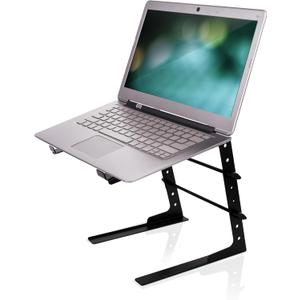 Pyle Portable Adjustable Laptop Stand - 6.3 to 10.9 Inch Anti-Slip Standing Table Monitor or Computer Desk Workstation Riser with Level Height Alignment for DJ, PC, Gaming, Home or Office
