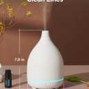 InnoGear Oil Diffuser, 300ML Ceramic Diffuser for Essential Oils Handcrafted Aromatherapy Diffuser Ultrasonic Cool Mist Humidifier with 4 Timers Waterless Auto Off for Room Office, White Base
