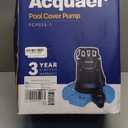 Acquaer 1/4 HP Automatic Swimming Pool Cover Pump, 2250 GPH Submersible Sump Pump with 3/4 Check Valve Adapter & 25ft Power Cord, Water Removal for Pool, Hot Tubs, Rooftops, Water Beds and more