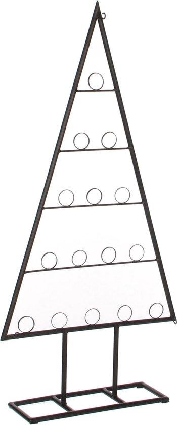 Metal Xmas Christmas Tabletop Ornament Christmas Tree Shaped Display Stand Holder Black Ornament Display Stand for Balls Decorations