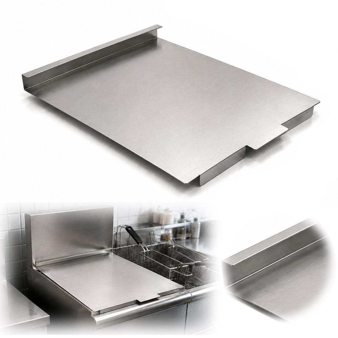 MorningRo 2 Pcs Commercial Deep Fryer Features a Stainless Steel Inner Lid Measuring 22"L x 15.35"W to Prevent Spills, Making It Suitable for Commercial Kitchens and Fast-food Restaurants