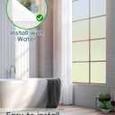 2 x Frosted Glass Window Privacy Film Decorative, Bathroom Window Privacy Film for Glass Windows Cover, Static Cling, Removable, Reusable, Anti-UV, Anti-Glare, Heat Blocking, 17.5 by 78.74 inch
