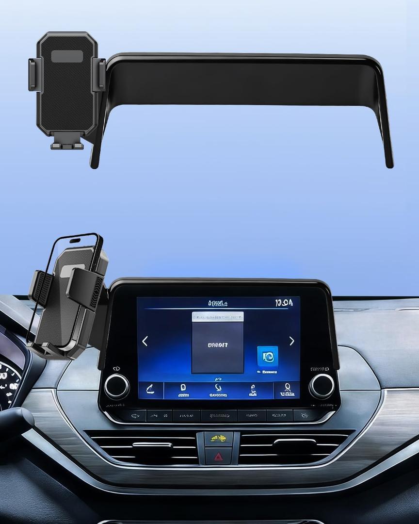 PZK Car Phone Holder for Nissan 2021-2025 Rogue/2020-2025 Sentra/2019-2025 Altima Accessories, Phone Mount for Rogue Sentra Altima with 8-inch Screen Auto Lock Automobile Cradles Fit 4.0-7.0'' Phones
