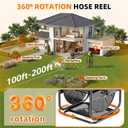 SPECILITE Garden Water Hose Reel, 100-200FT Capacity for Yard, Farm & Ranch
