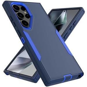 Pack Of 8 ZX Zenixy for Samsung Galaxy S24 Ultra Case, Heavy Duty Shockproof Protective Phone Case with Dual Layer Protection, Navy Blue