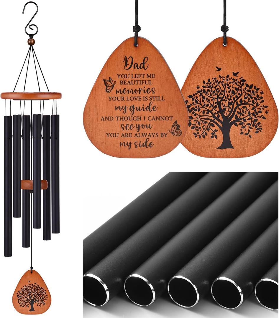 Memorial Sympathy Gifts for Loss of Dad, 32" Memorial Wind Chimes for Loss of Father Sympathy Gift, Bereavement Gifts for Loss of Father, Windchimes in Memory of Dad