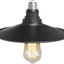 1PCS E26 to E26 Industrial Ceiling Light Fixture E26 Base Screw-in Vintage Black Light Fixture for Kitchen Island Farmhouse Bar Entryway Hallway Foyer