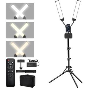 Tattoo Light, Dual Arms Lash Light with Tripod Stand & Phone Holder