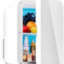 8L Portable Mini Fridge Cool and Warm Dual Function Compact Refrigerator 0-10C Cooling Up to 65C Heating Ultra Quiet 28dB AC DC Power for Skincare Drinks Snacks Home Dorm Car Use