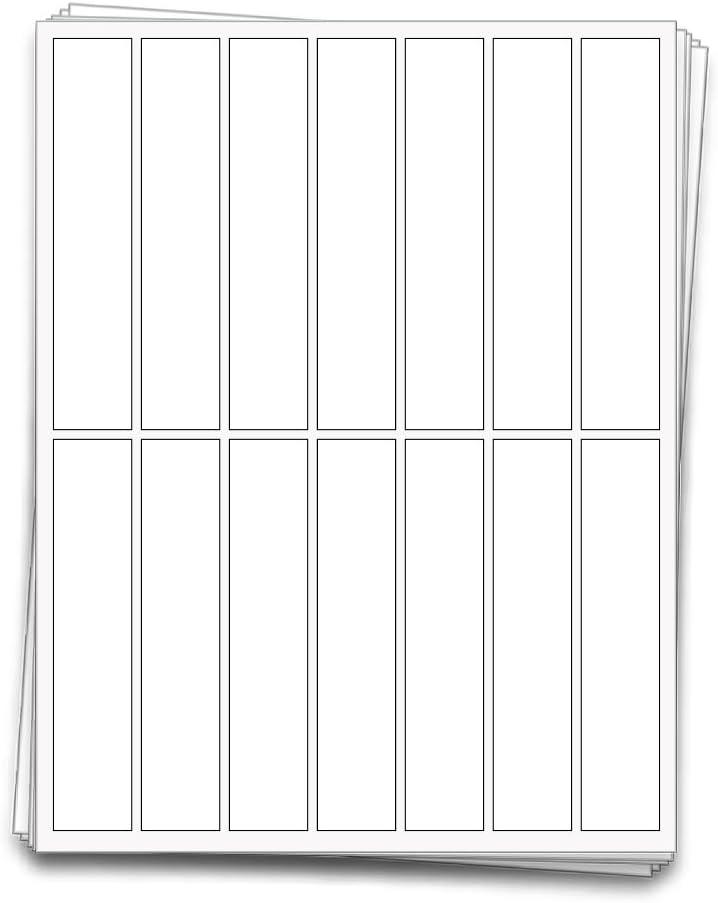 70 Professional Waterproof 1 oz Jar Labels, 1x5 inches, Full Wraparound, White Vinyl (70 Labels)