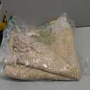 Collive Entryway Door Mat, 27" x 43" Machine Washable Kitchen Rugs, Indoor/Outdoor Low-Profile Doormat Soft Hand-Woven Cotton Bathroom Rug Throw Rugs for Front Back Door Bedroom (Tan/Cream)