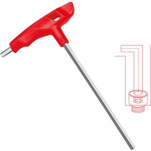 WISEUP 6mm t handle allen wrench set Metric,CR-V heavy duty hex key set with long arm