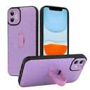 MOWIME Compatible with iPhone Air Case with Finger Strap, Cheetah Print Shockproof Soft TPU Protective Cover for Women Girls, Slim Anti Scratch Case for iPhone Air 6.5 Inch, Purple