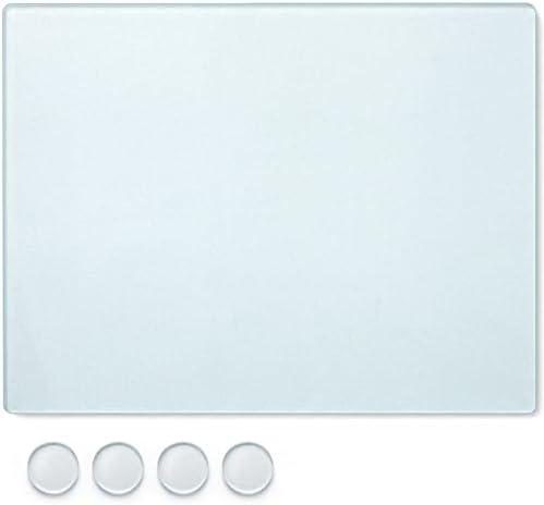 Nuanchu 16 x 12 x 0.2 Inch Tempered Frosted Glass Paint Muller Slab Mineral Pigment Grinding Plate for DIY Oil Painting Watercolor Oil Acrylic Painting