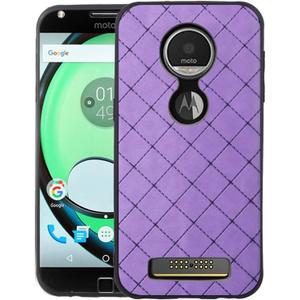 ELISORLI Compatible with Moto Z Play Case Rugged Thin Slim Cell Accessories Anti-Slip Fit Rubber TPU Mobile Phone Protection Soft Full Body Cover for Motorola ZPlay MotoZPlay Droid Women Men Purple