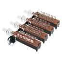 E-outstanding 12-Pin 4-Position Interlocking Pushbutton Switch with Straight Keys Piano Type Double Throw