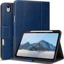 auaua Case for iPad Air 13 inch (M3/M2) 2025/2024, with Pencil Holder and Pocket, Multiple Viewing Angles, Magnetic Closure, Auto Sleep/Wake (Blue)