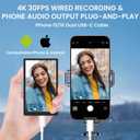 Phone Vlog Selfie Monitor - Magnetic Screen for iPhone Android, 1500mAh for Live Streaming & Recording, Compatible with iPhone/Android Case with Rear Camera