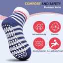 Sosenfer Non Slip Toddler Socks with Grippers,5-10 Pairs Non Skid Ankle Socks for 1-7 Years Baby Kids Made With Cotton