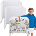LonlyEagle 36 x 48 Trifold Poster BoardWhite Corrugated Project Boards for Presentations, Science Fair, School Projects, Event Displays and Trifold Picture Board2 Pack