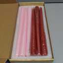 Viyffo Taper Candles 10 Inch Red 12 Pack Unscented, Smokeless Long Tall Tapered Candlesticks Wedding Home Decor Dinner Natural Color Series