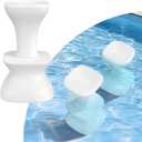 30" Pool stools for Underwater,Pre-Weighted Pool Stool with Adjustable Feet,Bar Seating Non-Float Design,Vinyl-Safe Pool Chairs for Inground Pools,Patio,Outdoor Poolside(1Stool)