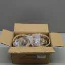 Plug in Pendant Light, Industrial Hanging Light with Plug in Cord Hemp Rope On/Off Switch Farmhouse Pendant Lamp with Plug in Cord, Vintage Hanging Lamps for Dining Room (2 PACK, Straight)