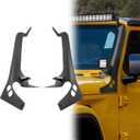 WeiSen 50" LED Straight Light Bar Brackets Windshield Roof A-Pillar Light Mounts Compatible with Jeep Wrangler JL/JLU Gladiator JT 2018-2023(Does not Fit Jeep Gladiator Mojave Model)