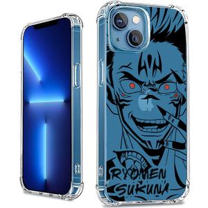 for iPhone 11 Anime Case Transparent Shockproof TPU Boys and Girls (Cool 11), Black-yuji