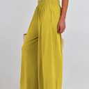 ANRABESS Women Palazzo Pants Summer Boho Bagyy Wide Leg High Smocked Waist Casual Loose Lounge Pant with Pocket (S)