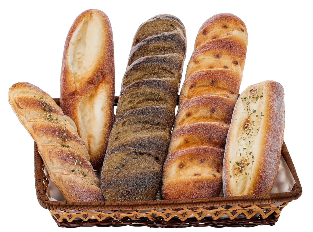 5 Pcs Artificial Bread Decoration Fake Baguette Food Model Simulation French Loaf Display Realistic Dessert Ornament Christmas Bakery
