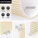 LazBlinds Cordless Cellular Shades, No Tools No Drill Light Filtering Honeycomb Shades Pleated Blinds for Windows, 28'' W x 64'' H, Alabaster