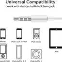Jelanry 3.5mm Earphone Earbuds Headphones with Remote for Shuffle 2 3 4 5 6, Touch 2G 3G 4G 5G Classic nano6 - White